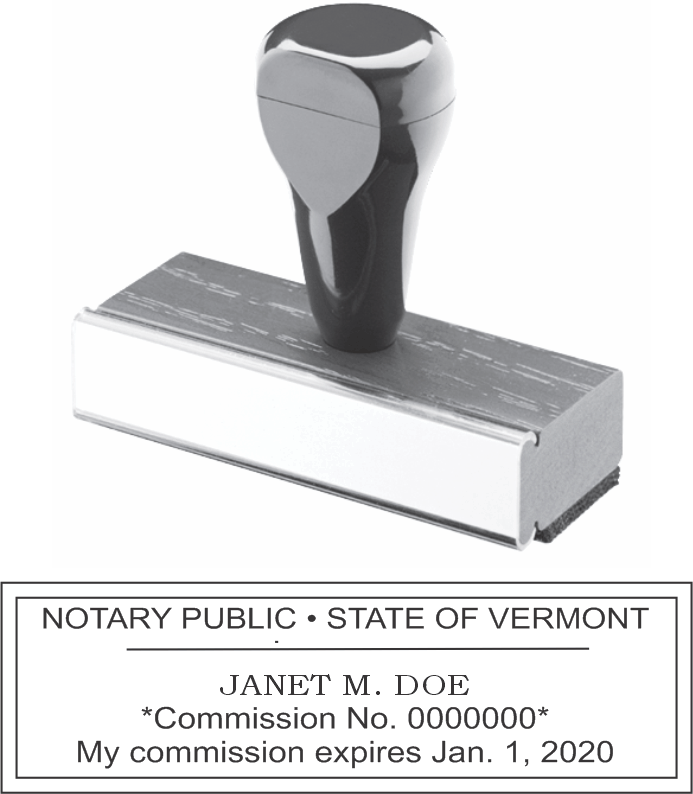 WOOD HANDLE NOTARY STAMP